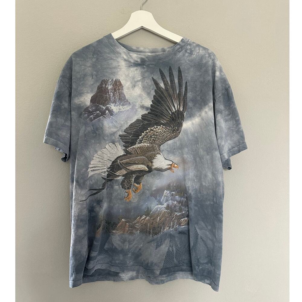Vintage The Mountain Eagle Blue Shirt size Large